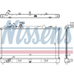 Radiator NISSENS 68507 OE Ref LF4J15200C NISSENS