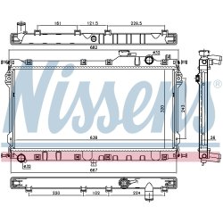 Radiator NISSENS 68559 OE Ref B61P15200