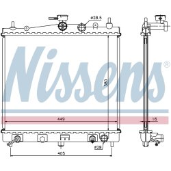 Radiator NISSENS 68700A OE Ref 214609U00A NISSENS