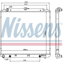 Radiator NISSENS 68717 OE Ref 21410-EB31A NISSENS