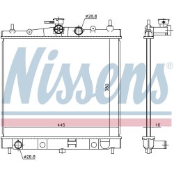 Radiator NISSENS 68728 OE Ref 21410AX200 NISSENS