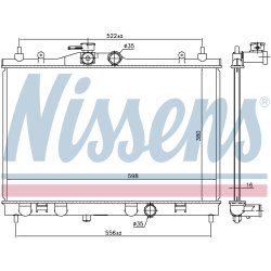 Radiator NISSENS 68741 OE Ref 214101FD5A NISSENS