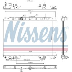 Radiator NISSENS 68799 OE Ref 214609H300