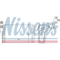 Heater Matrix (Heat Exchanger) NISSENS 70221 OE Ref 893819031B NISSENS