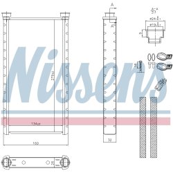 Heater Matrix (Heat Exchanger) NISSENS 70235 OE Ref 4H0898037 NISSENS
