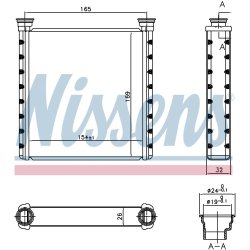 Heater Matrix (Heat Exchanger) NISSENS 70533 OE Ref 64119297754 NISSENS