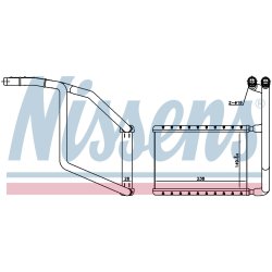 Heater Matrix (Heat Exchanger) NISSENS 707078 OE Ref 2008790 NISSENS