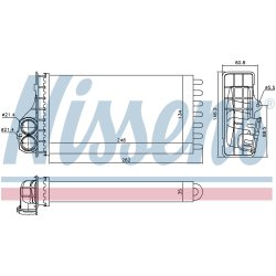 Heater Matrix (Heat Exchanger) NISSENS 707091 OE Ref 6448N3 NISSENS