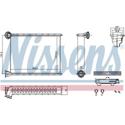 Heater Matrix (Heat Exchanger) NISSENS 707199 OE Ref 271154677R NISSENS