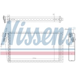Heater Matrix (Heat Exchanger) NISSENS 707206 OE Ref 7421395999