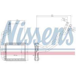 Heater Matrix (Heat Exchanger) NISSENS 707211 OE Ref 1905860