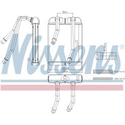 Heater Matrix (Heat Exchanger) NISSENS 707227 OE Ref 7H2819031