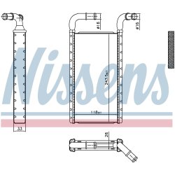 Heater Matrix (Heat Exchanger) NISSENS 707241 OE Ref 2495028