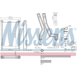 Heater Matrix (Heat Exchanger) NISSENS 707242 OE Ref A0018302920