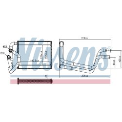 Heater Matrix (Heat Exchanger) NISSENS 707245 OE Ref 971380X100
