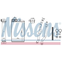 Heater Matrix (Heat Exchanger) NISSENS 707270 OE Ref 6448P3