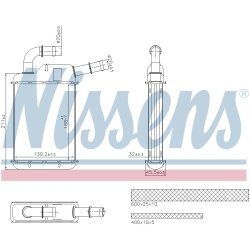 Heater Matrix (Heat Exchanger) NISSENS 707279 OE Ref 7H0819032