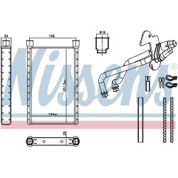 Heater Matrix (Heat Exchanger) NISSENS 707282 OE Ref 9190596