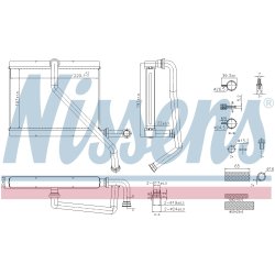 Heater Matrix (Heat Exchanger) NISSENS 707289 OE Ref 64118385689