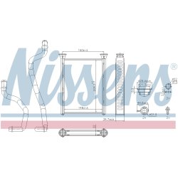 Heater Matrix (Heat Exchanger) NISSENS 707290 OE Ref 271401FC0A