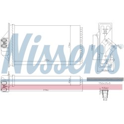 Heater Matrix (Heat Exchanger) NISSENS 707293 OE Ref 5019219AB