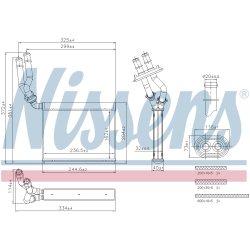 Heater Matrix (Heat Exchanger) NISSENS 707299 OE Ref 7P0819031