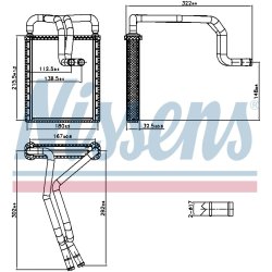 Heater Matrix NISSENS 707326 OE Ref 971382E150