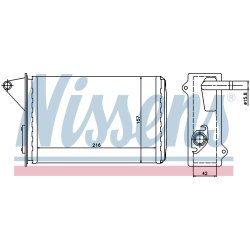 Heater Matrix (Heat Exchanger) NISSENS 71429 OE Ref 5955358 NISSENS