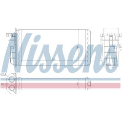 Heater Matrix (Heat Exchanger) NISSENS 71441 OE Ref 46722546 NISSENS