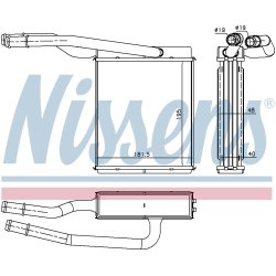 Heater Matrix (Heat Exchanger) NISSENS 71746 OE Ref 1076256 NISSENS