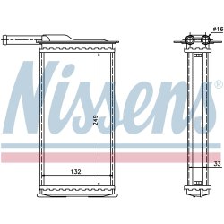 Heater Matrix (Heat Exchanger) NISSENS 71761 OE Ref 1630103 NISSENS