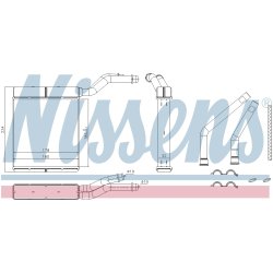 Heater Matrix (Heat Exchanger) NISSENS 71770 OE Ref 1301838 NISSENS
