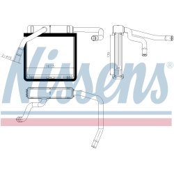 Heater Matrix (Heat Exchanger) NISSENS 71775 OE Ref UJ08-61-A10 NISSENS