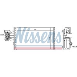 Heater Matrix (Heat Exchanger) NISSENS 71803 OE Ref 98418409 NISSENS