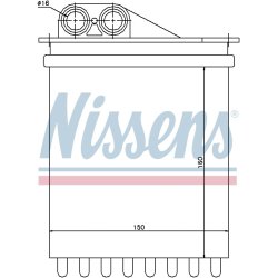 Heater Matrix (Heat Exchanger) NISSENS 72040 OE Ref A0038359001 NISSENS