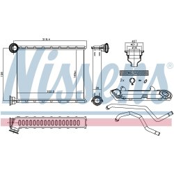 Heater Matrix (Heat Exchanger) NISSENS 72067 OE Ref 166 830 02 61 NISSENS