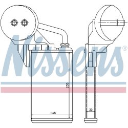 Heater Matrix (Heat Exchanger) NISSENS 72207 OE Ref 4415542 NISSENS
