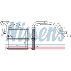 Heater Matrix (Heat Exchanger) NISSENS 72219 OE Ref 27140BR12C NISSENS