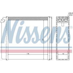 Heater Matrix (Heat Exchanger) NISSENS 72636 OE Ref 1843 106 NISSENS