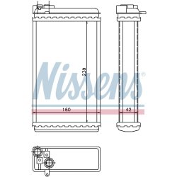 Heater Matrix (Heat Exchanger) NISSENS 726461 OE Ref 1618107 NISSENS
