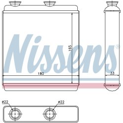 Heater Matrix (Heat Exchanger) NISSENS 72663 OE Ref 93175260 NISSENS