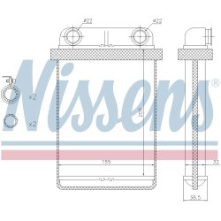 Heater Matrix (Heat Exchanger) NISSENS 72671 OE Ref 1618 297 NISSENS