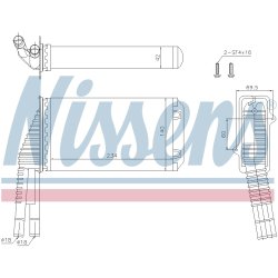 Heater Matrix (Heat Exchanger) NISSENS 72953 OE Ref 87050-0H010 NISSENS