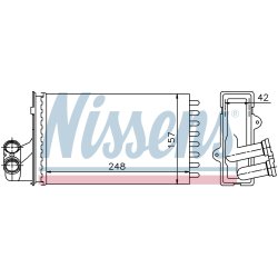 Heater Matrix (Heat Exchanger) NISSENS 72984 OE Ref 6448.74 NISSENS