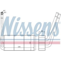 Heater Matrix (Heat Exchanger) NISSENS 73001 OE Ref JEF100280 NISSENS