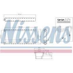 Heater Matrix (Heat Exchanger) NISSENS 73002 OE Ref JEZ500020 NISSENS