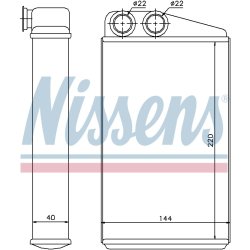 Heater Matrix (Heat Exchanger) NISSENS 73249 OE Ref 77 01 208 323 NISSENS