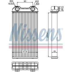 Heater Matrix (Heat Exchanger) NISSENS 73331 OE Ref 4409453 NISSENS