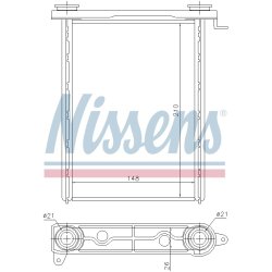 Heater Matrix (Heat Exchanger) NISSENS 73343 OE Ref 4407490 NISSENS