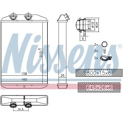 Heater Matrix (Heat Exchanger) NISSENS 73344 OE Ref 4158304300 NISSENS